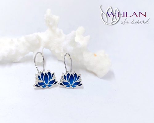 Mandala ezüst ajour tűzzománc fülbevaló