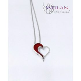 my Valentine - Szívdobbanás ezüst tűzzománc medál