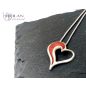 my Valentine - Szívdobbanás ezüst tűzzománc medál