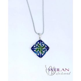 Vatis ezüst tűzzománc medál, kisebb méret