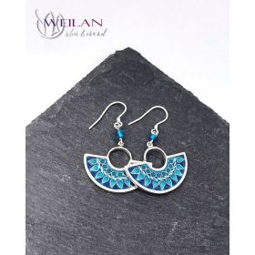 Délibáb - ezüst tűzzománc fülbevaló