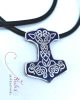 Edda - Mjölnir - Thor kalapácsa ezüst tűzzománc medál