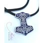 Edda - Mjölnir - Thor kalapácsa ezüst tűzzománc medál