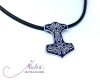 Edda - Mjölnir - Thor pörölye ezüst tűzzománc medál