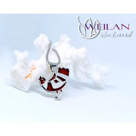 Tradició - Mesemadár ezüst tűzzománc medál