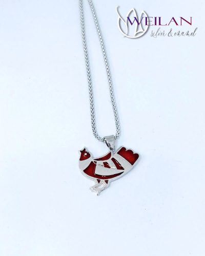 Tradició - Mesemadár ezüst tűzzománc medál