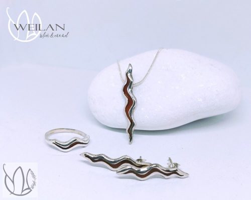 Wave - ezüst tűzzománc szett