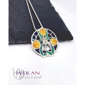 Körtánc ezüst tűzzománc medál