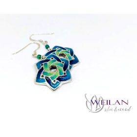 Kelta - Druida ezüst tűzzománc fülbevaló