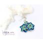 Druida - ezüst tűzzománc fülbevaló (türkiz)