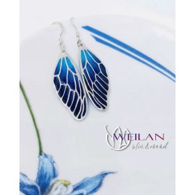 Wings - Dragonfly - ezüst ajour tűzzománc fülbevaló OG