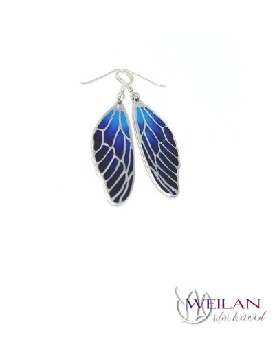 Wings - Dragonfly - ezüst ajour tűzzománc fülbevaló 