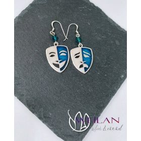 Thália - ezüst tűzzománc fülbevaló