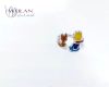 The Little Prince - 925 sterling Silver Enamel Ring, 48-50 size (with red scarf)