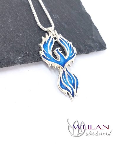 Magia - Főnix ezüst tűzzománc medál