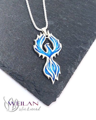 Magia - Főnix ezüst tűzzománc medál