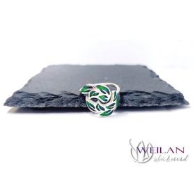 Laurus / Babér - állítható ezüst, tűzzománc gyűrű