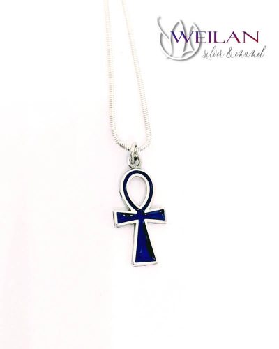 Ankh kereszt - ezüst tűzzománc medál 