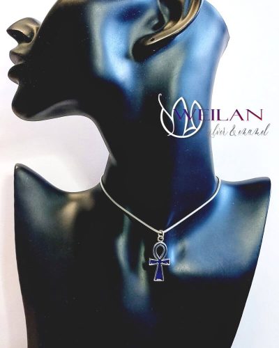 Ankh kereszt - ezüst tűzzománc medál viselése