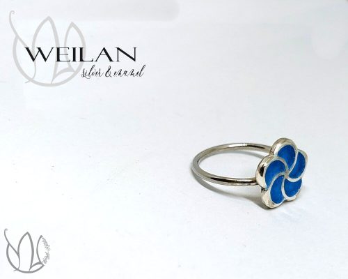 Karnevál - Flora ezüst tűzzománc gyűrű 1