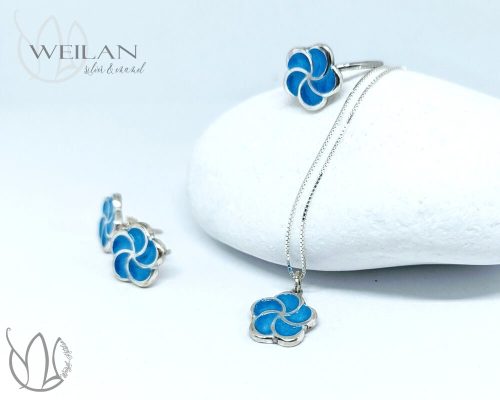 Karnevál - Flora ezüst tűzzománc szett