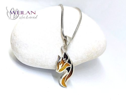 Jellicle Tűzmacska - ezüst tűzzománc medál 