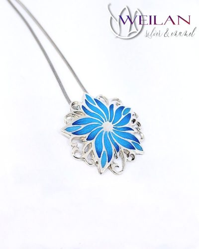 Flora - Borzaskata ezüst tűzzománc medál