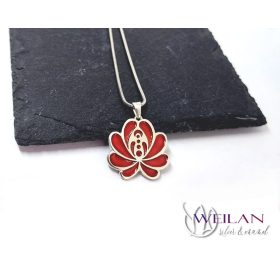 Tradició - Matyó - Rózsa ezüst tűzzománc medál