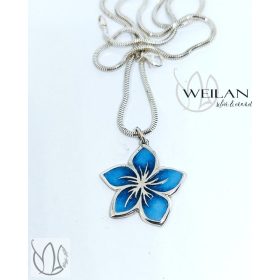 Flora - Cseresznyevirág ezüst tűzzománc medál OG