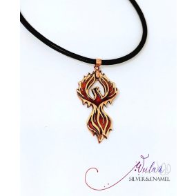 Magia - Főnix bronz tűzzománc medál  OG