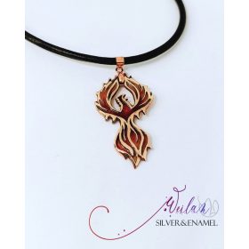 Magia - Főnix bronz tűzzománc medál 