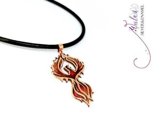 Magia - Főnix bronz tűzzománc medál 