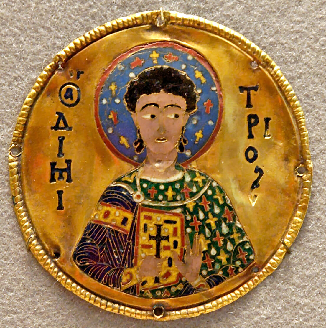 Bizánci tűzzománc medallion